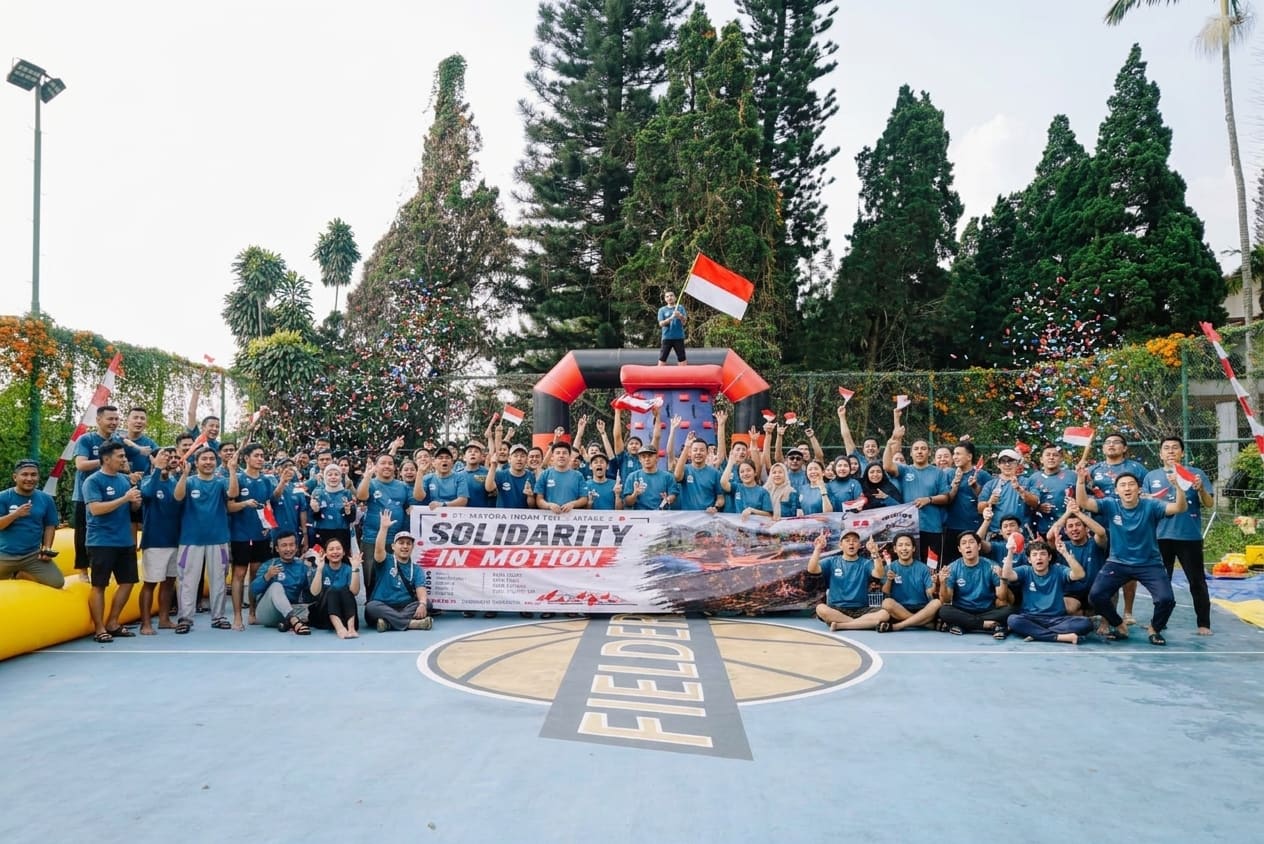 Kegiatan gathering perusahaan di kawasan Bogor dengan rombongan besar